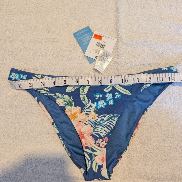 NWT O'Neill Blue Floral Bikini Bottom Size M - Picture 2 of 5